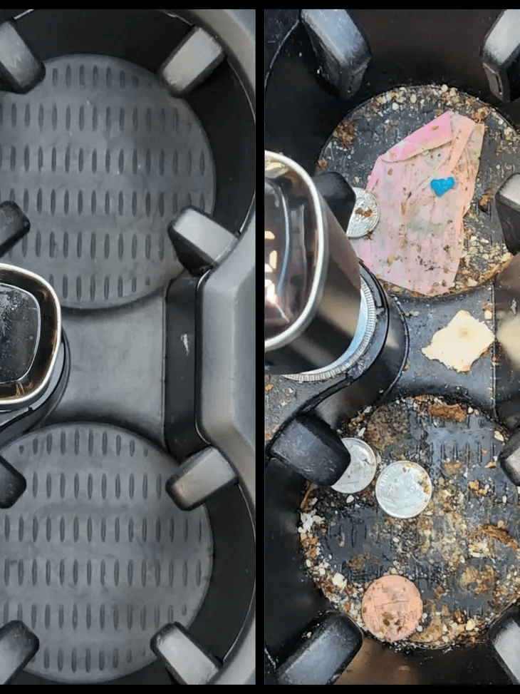 before and after of cup holders