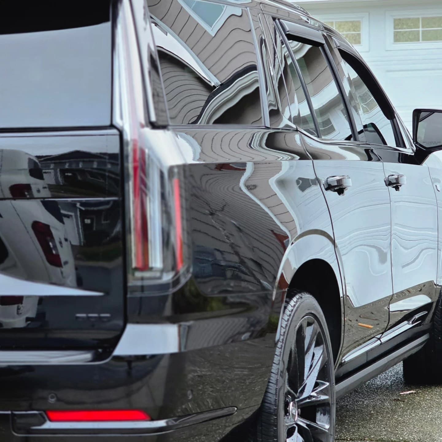 a vehicle with a mirror clean finish